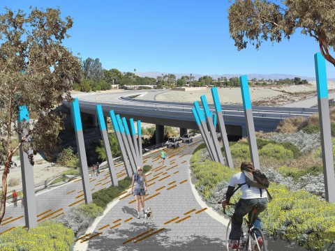 A rendering of CV Link shows the multipurpose trail. Photo: CVAG